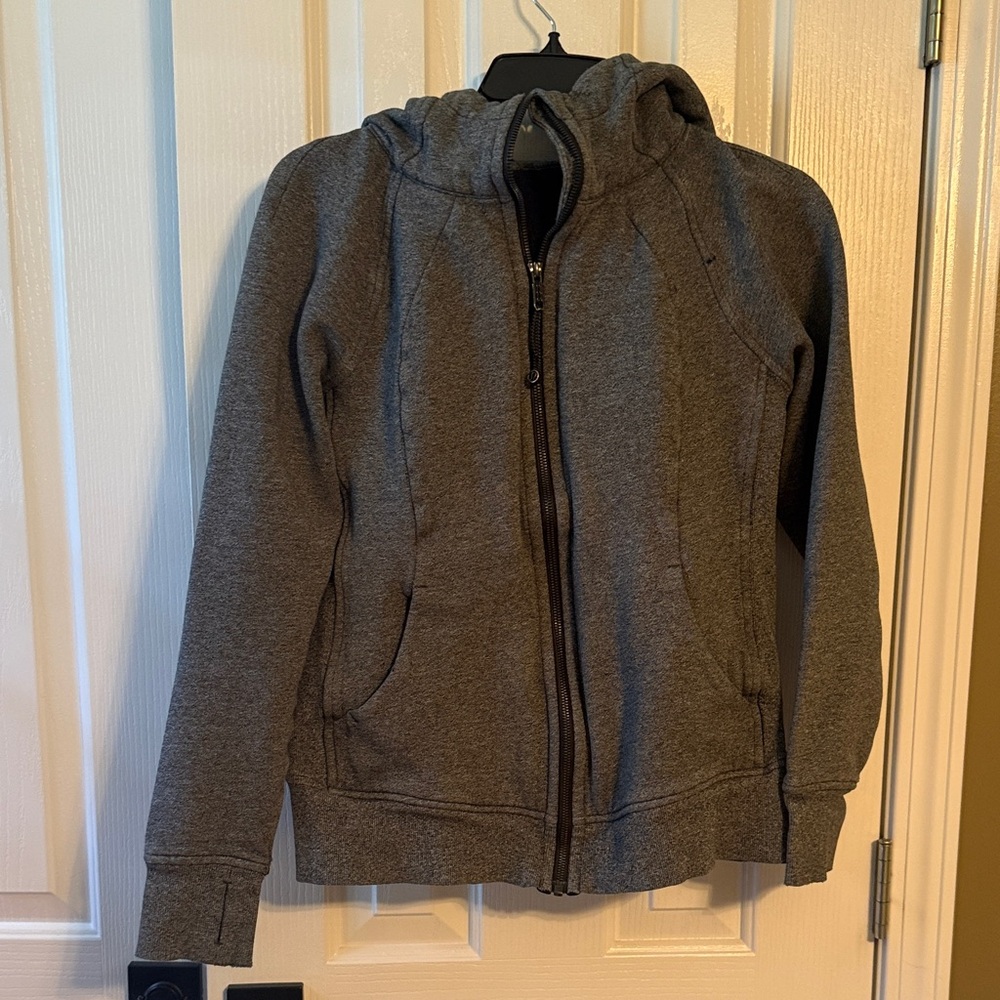 lululemon athletica Women's Gray Full-Zip Hooded Sweatshirt